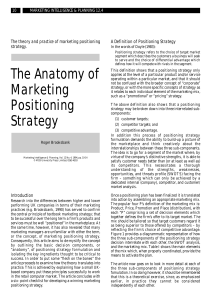 Marketing Positioning Strategy: Theory & Practice