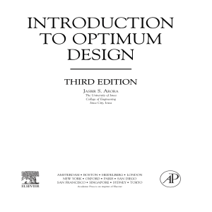Introduction to Optimum Design, 3rd Edition