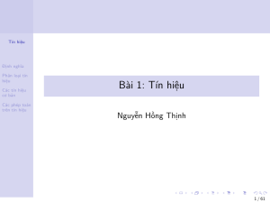 Le&ccedil;on 1: Signaux - D&eacute;finition, Classification et Op&eacute;rations