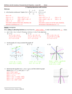 MHF4U1: Exploring Operations with Functions - Lesson 8