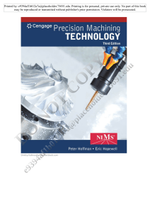 Precision Machining Technology: Third Edition Textbook by Hoffman & Hopewell
