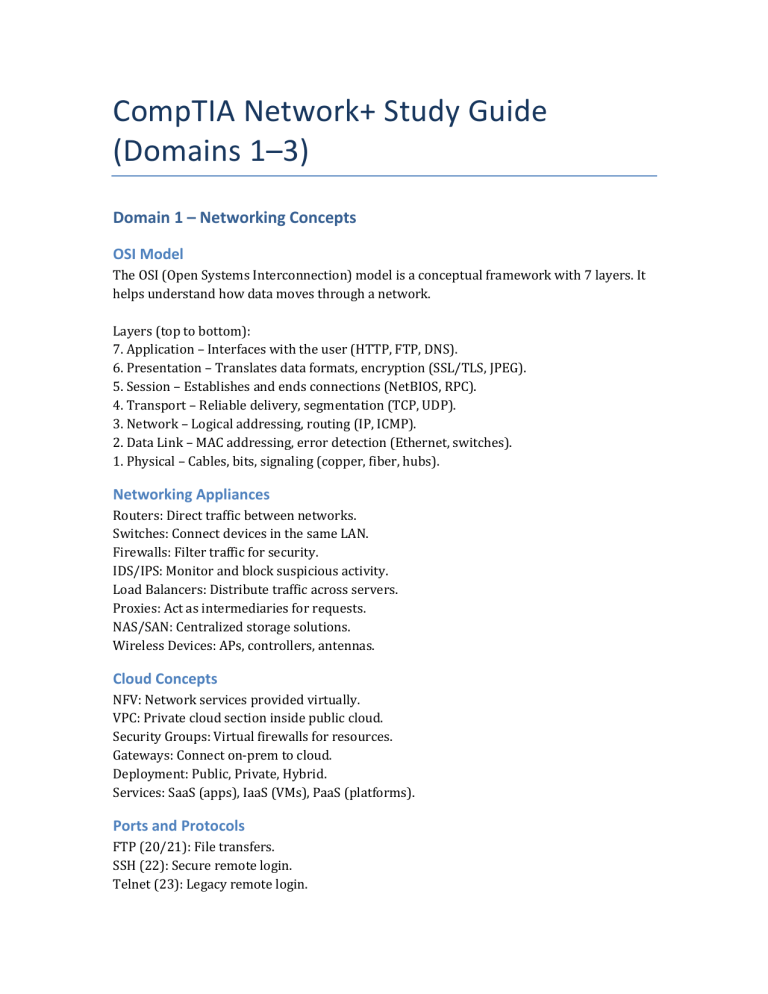 CompTIA Network+ Study Guide: Networking Concepts, Implementation ...