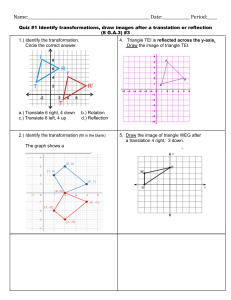 Geometry Transformations Quiz: Translations & Reflections