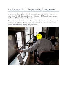 Ergonomics Assessment: MSD Risk & Corrective Actions