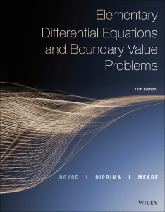Elementary Differential Equations & Boundary Value Problems