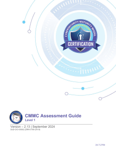 CMMC Level 1 Assessment Guide | Cybersecurity Compliance