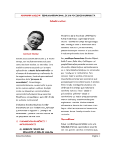 Teor&iacute;a Motivacional de Maslow: Una Visi&oacute;n de la Psicolog&iacute;a Humanista