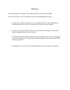 Literature Mini Paper: Comparative Analysis of Literary Works