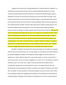 Joy & Pain in Poetry: Marshall's "aubade" & Olivarez's "I loved the world"