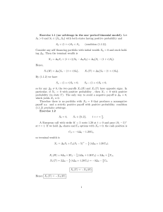 Binomial Model Exercise Solutions: No-Arbitrage & Pricing