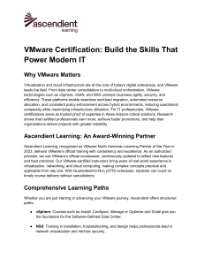 VMware Certification Training by Ascendient Learning