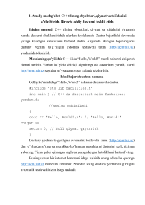 C++ Dasturlash: Salom Dunyo & Testlash