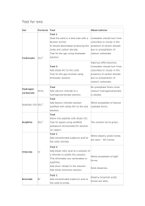 Chemistry Practical Guide: Ion, Gas Tests, Titration & Enthalpy