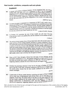 Heat Transfer Problems: Composite Walls & Cylinders Calculations