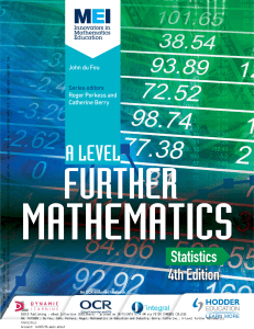 A Level Further Mathematics Statistics 4th Edition Textbook