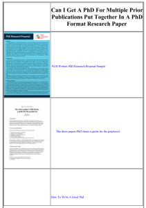 Can I get a PhD for multiple prior publications put together in a PhD format research paper
