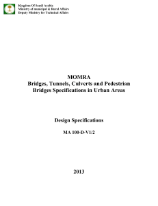 MOMRA Bridges, Tunnels, Culverts Design Specifications for Urban Areas, KSA