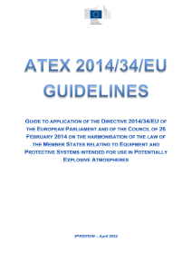 ATEX 2014/34/EU Guidelines: Application Guide for Explosive Atmospheres