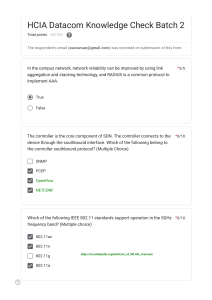 HCIA Datacom Knowledge Check Batch 2: Networking Quiz