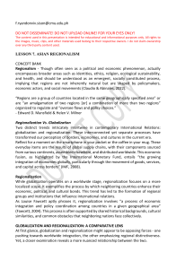 Asian Regionalism: Concepts, Regions, and Integration