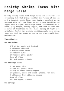 Healthy Shrimp Tacos with Mango Salsa Recipe