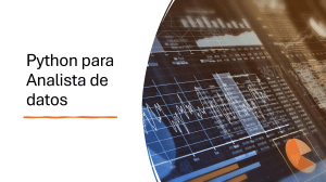 Python para Analista de Datos: Introducci&oacute;n y Herramientas