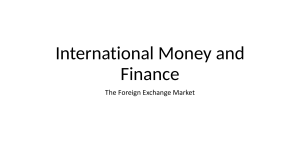 International Money & Finance: Foreign Exchange Market Explained