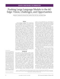 LLMs to 6G Edge: Vision, Challenges, Opportunities in Communications