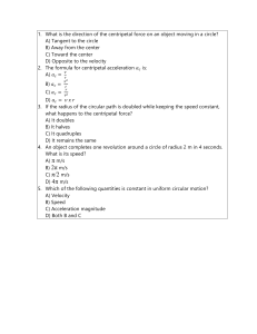 Physics Problems: Acceleration & Centripetal Force