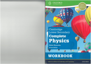 Cambridge Lower Secondary Complete Physics Workbook