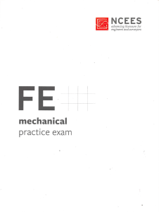 FE Mechanical Practice Exam