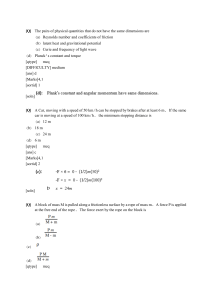 Physics MCQs: Dimensions, Kinematics, Forces, Energy Problems