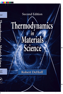 Thermodynamics in Materials Science, Second Edition - Robert DeHoff