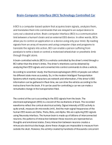 Brain-Computer Interface (BCI) Controlled Cars: Technology & Challenges