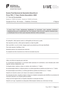 Exame Geometria Descritiva A, 11&ordm; Ano, Portugal