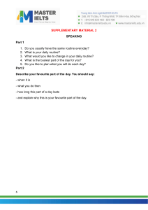IELTS Speaking & Listening Practice: Daily Routine & Accommodation