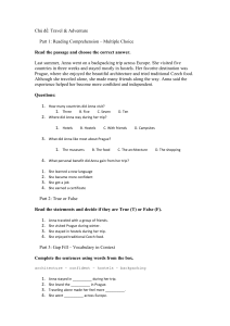 Travel & Adventure Reading Comprehension Worksheet