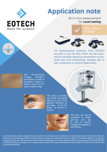 3D Skin Measurement: In Vivo Local Testing Application Note