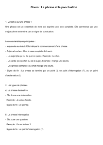La phrase et la ponctuation