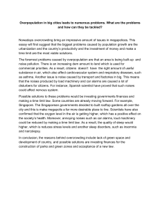 Overpopulation in Big Cities: Problems and Solutions Essay