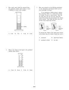 Biology Measurement Worksheet: Graduated Cylinders & Rulers
