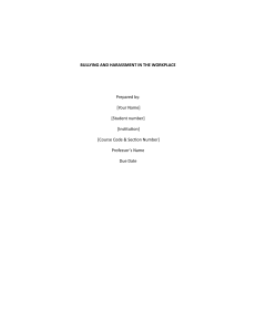 Workplace Bullying & Harassment: Definitions, Impacts, Prevention