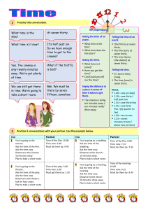 English Conversation Practice: Telling Time & Event Schedules