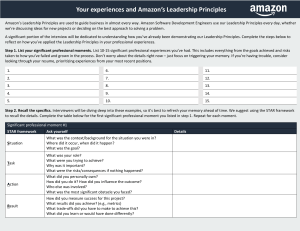 Amazon Leadership Principles Interview Guide