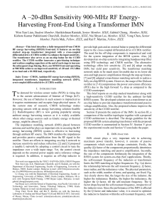 RF Energy Harvesting Front-End with Transformer IMN