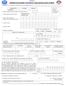 Apprenticeship Contract Registration Form
