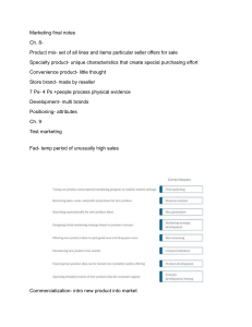 Marketing Final Notes: Product, Pricing, & Distribution Strategies