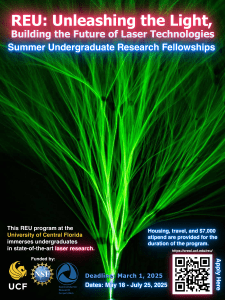UCF Laser Tech REU: Summer Research Fellowship