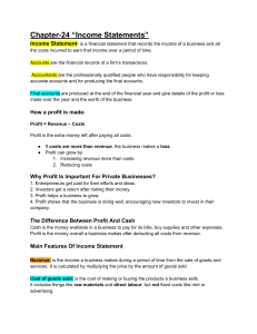 Income Statements: Definitions, Profit Calculation & Importance