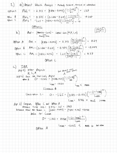 Engineering Economics Problem Solutions: PW, AW, IRR, B-C Ratio Analysis